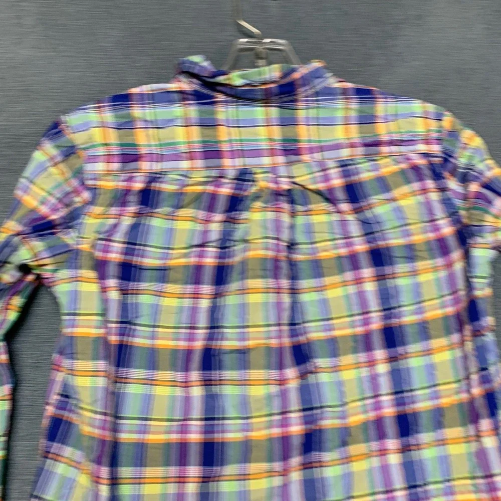 Ralph Lauren Shirt Boys M(10-12) Multicolor Plaid Embroidered Logo Button Down